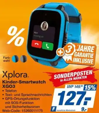 expert Octomedia Xplora Kinder-Smartwatch XGO3 Angebot