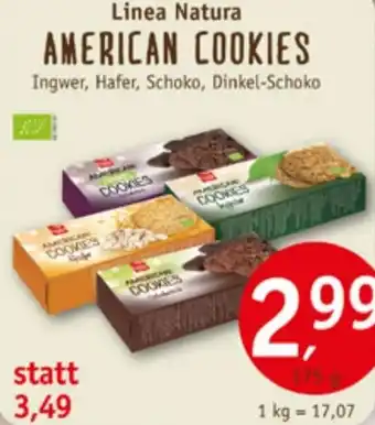 Erdkorn Biomarkt Linea Natura AMERICAN COOKIES 175 g Angebot