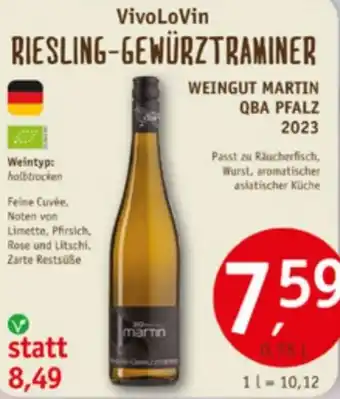 Erdkorn Biomarkt VivoLoVin RIESLING-GEWÜRZTRAMINER 0,75 L Angebot