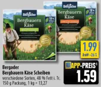 diska Bergader Bergbauern Käse Scheiben 150 g Packung Angebot