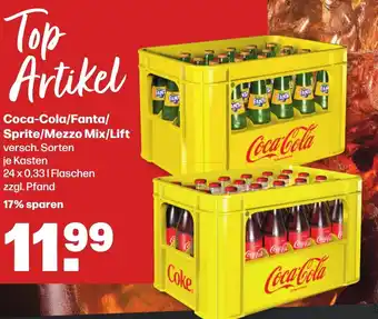 Handelshof Coca-Cola/Fanta/ Sprite/Mezzo Mix/Lift 24x0,33 L Flaschen Angebot