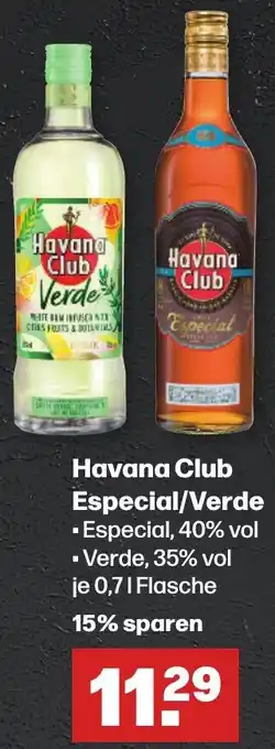 Handelshof Havana Club Especial/Verde 0,7 L Flasche Angebot