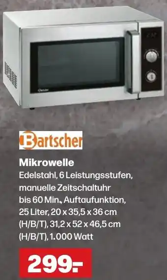 Handelshof Bartscher Mikrowelle Angebot