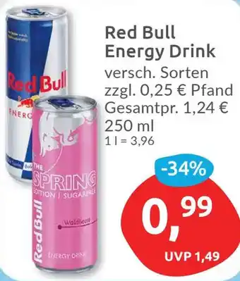 Budni Red Bull Energy Drink 250 ml Angebot