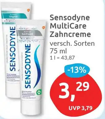 Budni Sensodyne MultiCare Zahncreme 75 ml Angebot