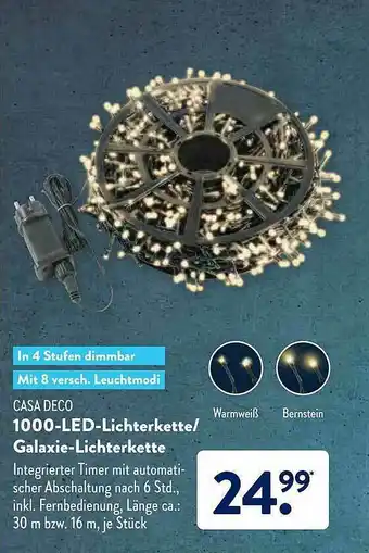 Aldi Süd Casa Deco 1000-led-lichterkette Oder Galaxie-lichterkette Angebot