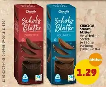 PENNY Choco'la Schoko-blatter Angebot