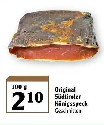 Globus Original Südtiroler Königsspeck Angebot