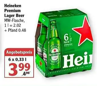 Globus Heineken Premium Lager Beer Angebot