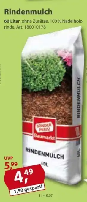 Sonderpreis Baumarkt Rindenmulch 60 Liter Angebot