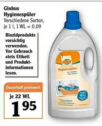 Globus Globus Hygienespüler Angebot