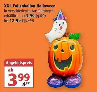 Globus XXL Folienballon Halloween Angebot