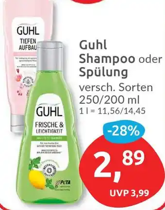 Budni Guhl Shampoo oder Spülung 250/200 ml Angebot