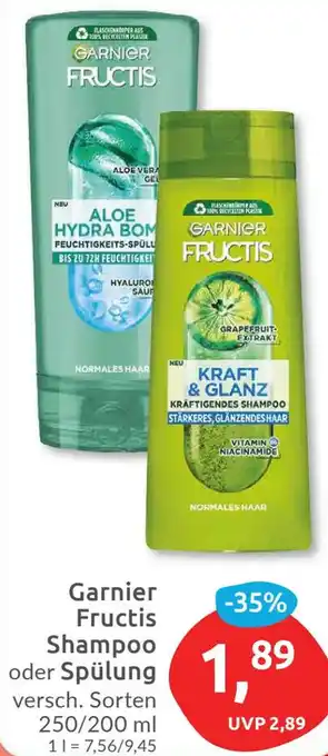 Budni Garnier Fructis Shampoo oder Spülung 250/200 ml Angebot