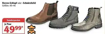 Globus Herren-schlupf Oder -schnürstiefel Angebot