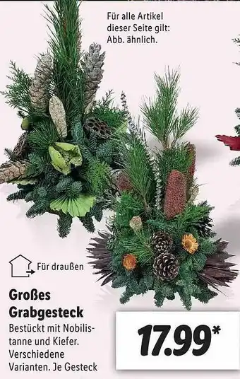 Lidl Großes Grabgesteck Angebot