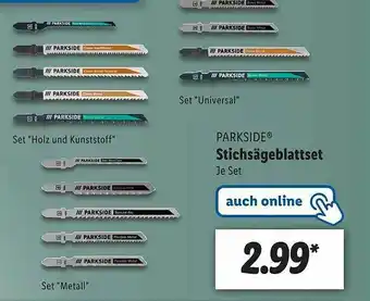 Lidl Parkside Stichsägeblattset Angebot