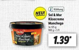 Lidl Sol & Mar Käsecreme Manchego Angebot