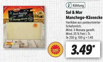 Lidl Sol & Mar Manchego-käseecke Angebot