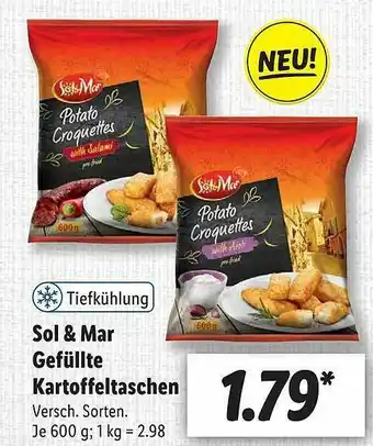 Lidl Sol & Mar Gefüllte Kartoffeltaschen Angebot