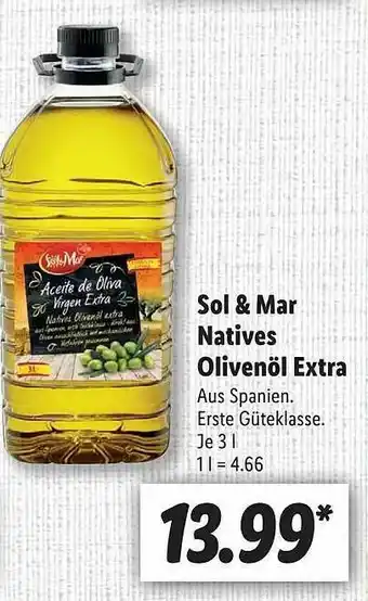 Lidl Sol & Mar Natives Olivenöl Extra Angebot