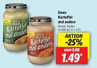 Lidl Unox Kartoffel Mal Anders Angebot