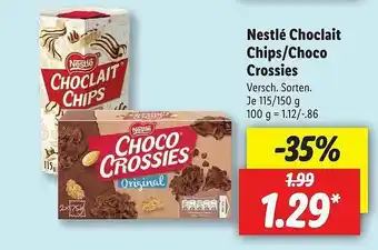 Lidl Nestlé Choclait Chips Oder Choco Crossies Angebot