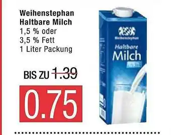 Marktkauf Weihenstephan Haltbare Milch Angebot