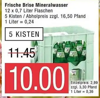 Marktkauf Frische Brise Mineralwasser Angebot