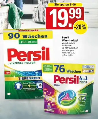 WEZ Persil Waschmittel 75-100 Waschanwendungen Angebot