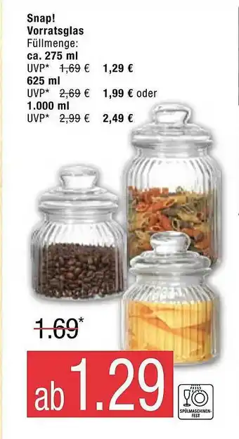 Marktkauf Snap! Vorratsglas Angebot