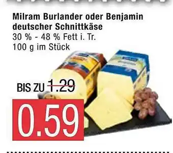 Marktkauf Milram Burlander Oder Benjamin Deutscher Schnittkäse Angebot