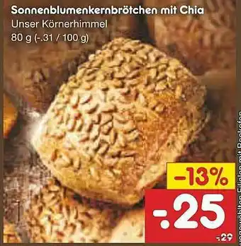 Netto Marken-Discount Sonnenblumenkernbrötchen Mit Chia Angebot