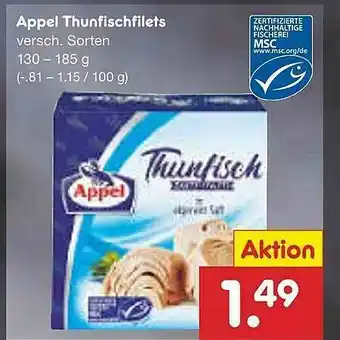 Netto Marken-Discount Appel Thunfischfilets Angebot