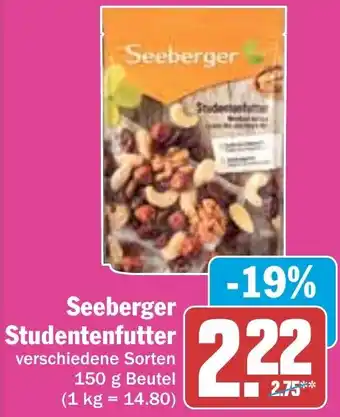 AEZ Seeberger Studentenfutter 150 g Beutel Angebot