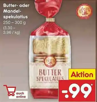 Netto Marken-Discount Butter- Oder Mandelspekulatius Angebot