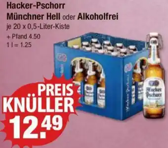 V Markt Hacker-Pschorr Münchner Hell oder 20 x 0,5 Liter Kiste Angebot