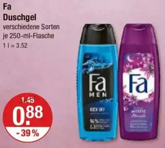 V Markt Fa Duschgel 250 ml Flasche Angebot