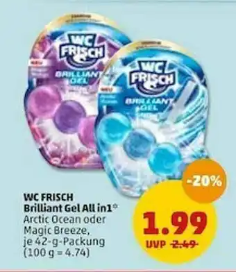 PENNY Wc Frisch Brilliant Gel Allin1 Angebot