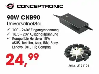 Arlt Conceptronic 90W CNB90 Universalnetzteil Angebot