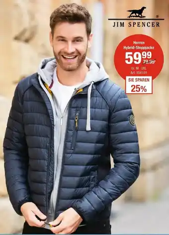AWG Mode Jim Spencer Herren Hybrid Steppjacke Angebot
