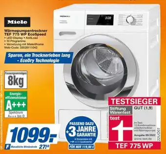 expert Techno Land Miele Wärmepumpentrockner TEF 775 WP EcoSpeed Angebot