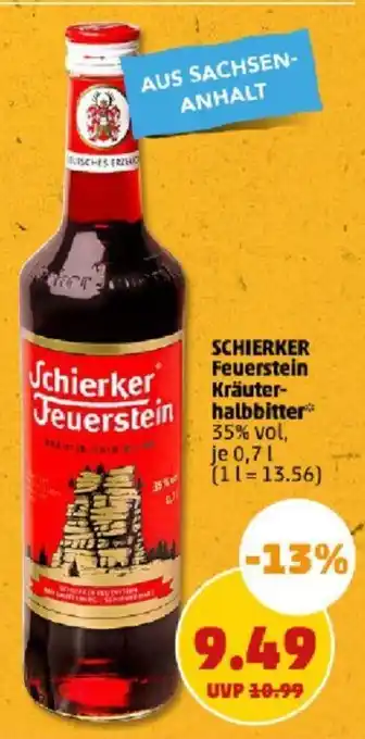 PENNY SCHIERKER Feuerstein Kräuter- halbbitter 0,7 l Angebot