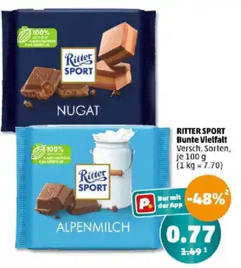 PENNY RITTER SPORT Bunte Vielfalt 100 g Angebot