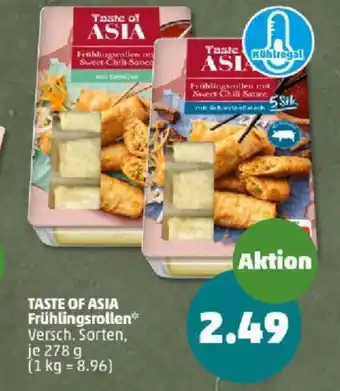 PENNY TASTE OF ASIA Frühlingsrollen 278 g Angebot