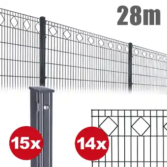 Sonderpreis Baumarkt Zaunpaket Valencia ca. 1,0 m x 28 m anthrazit verzinkt pulverbeschichtet Angebot