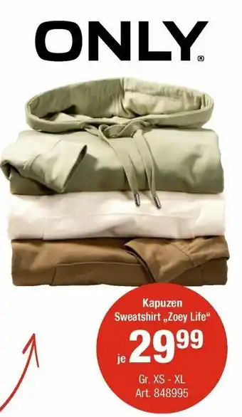 AWG Mode Only Kapuzen Sweatshirt Zoey Life Angebot