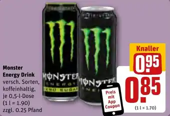 REWE Monster Energy Drink 0,5 L Dose Angebot