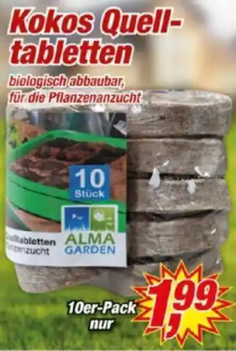 Posten Börse Kokos Quelltabletten 10er-Pack Angebot