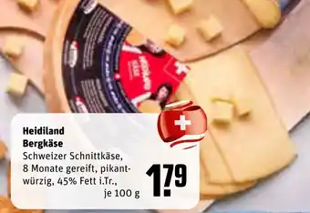 REWE Heidiland Bergkäse 100 g Angebot